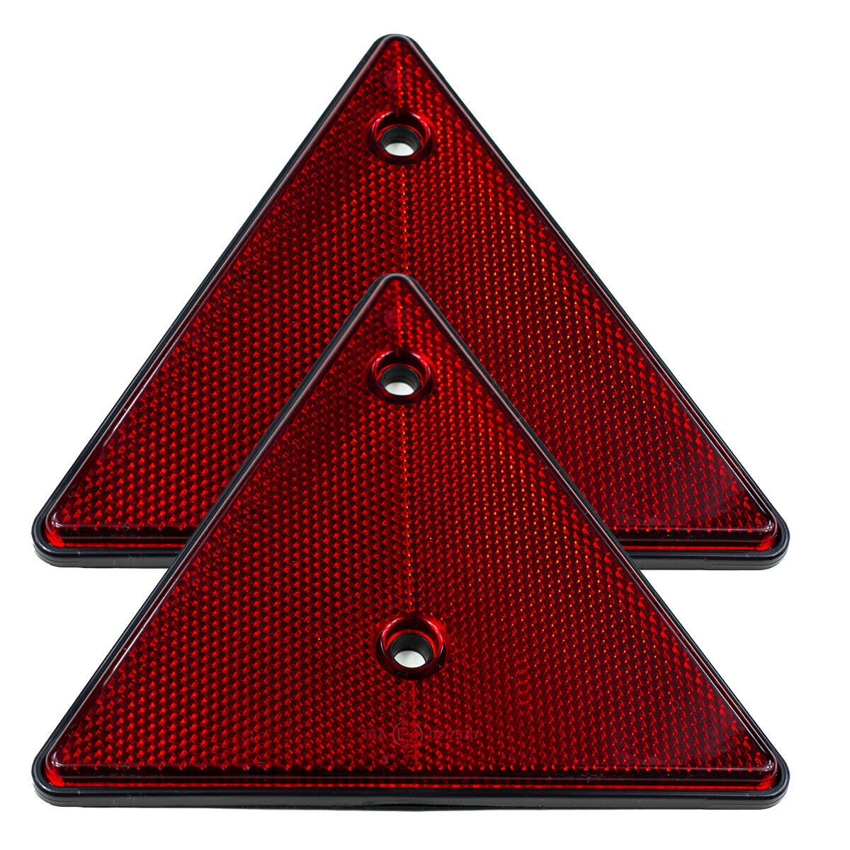 Qiping 4 Pack Anhänger Rückstrahler Dreieck mit E-Prüfzeichen, Rot