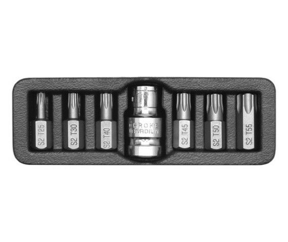 Torx Bit Satz 7-teilig T25-T55 mit Adapter