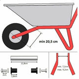 Schubkarrenrad Vollgummi Schwarz 3.50-8 - Ø350 x 80mm